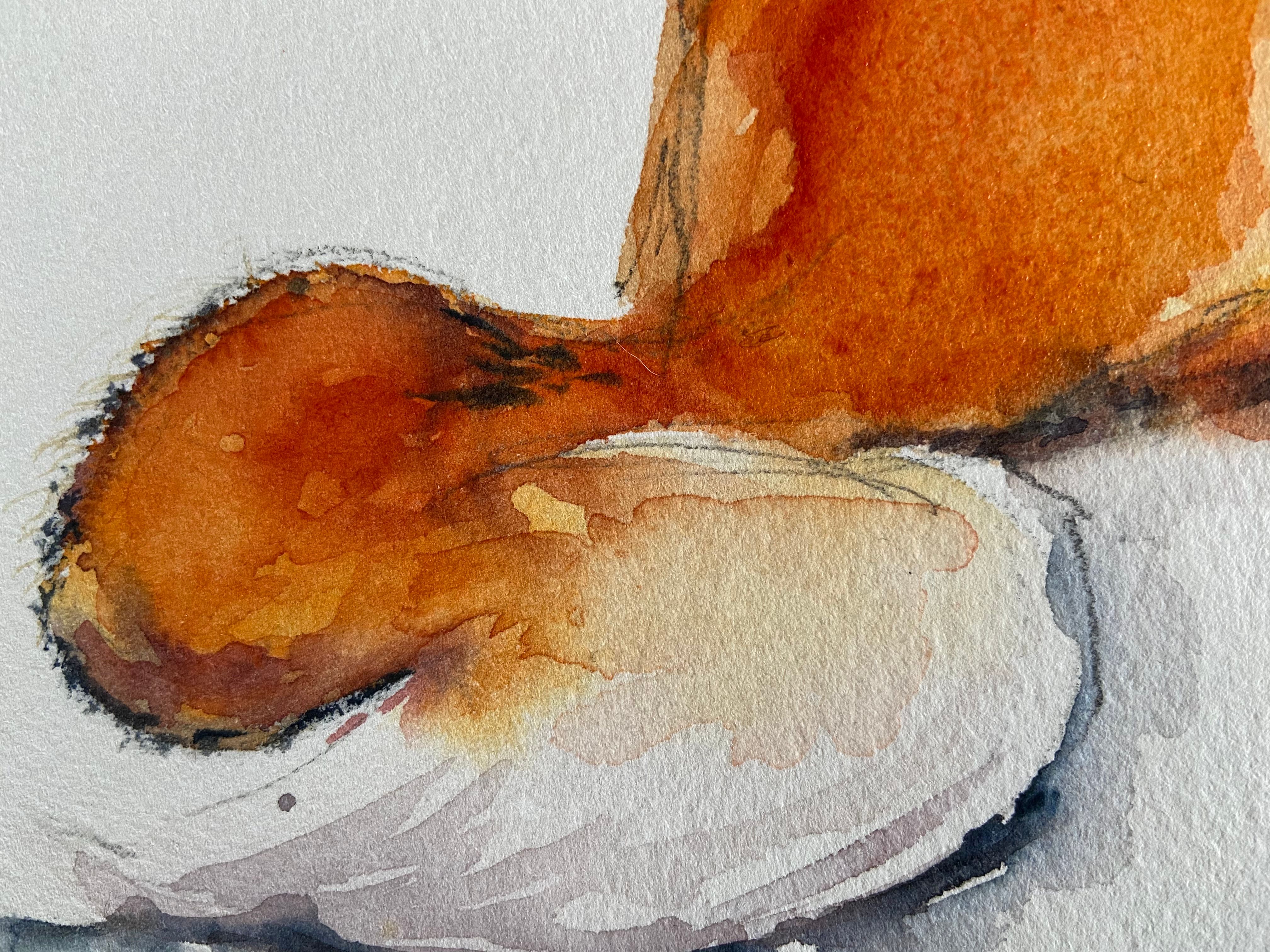 Painting a fox in a loose style from my new watercolour animal kingdom  course | Domestika, image size:4032x3024