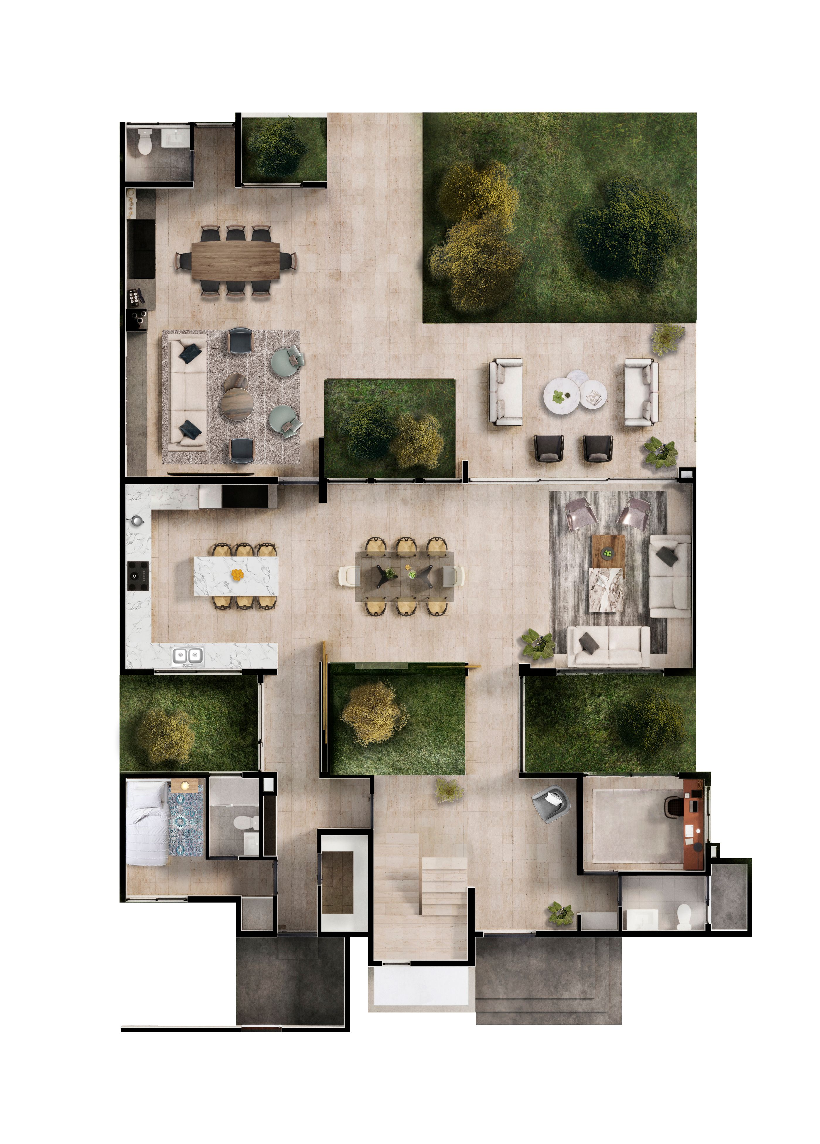 Heartfelt Architecture: Photoshop Postproduction by María José Cilveti Espinoza