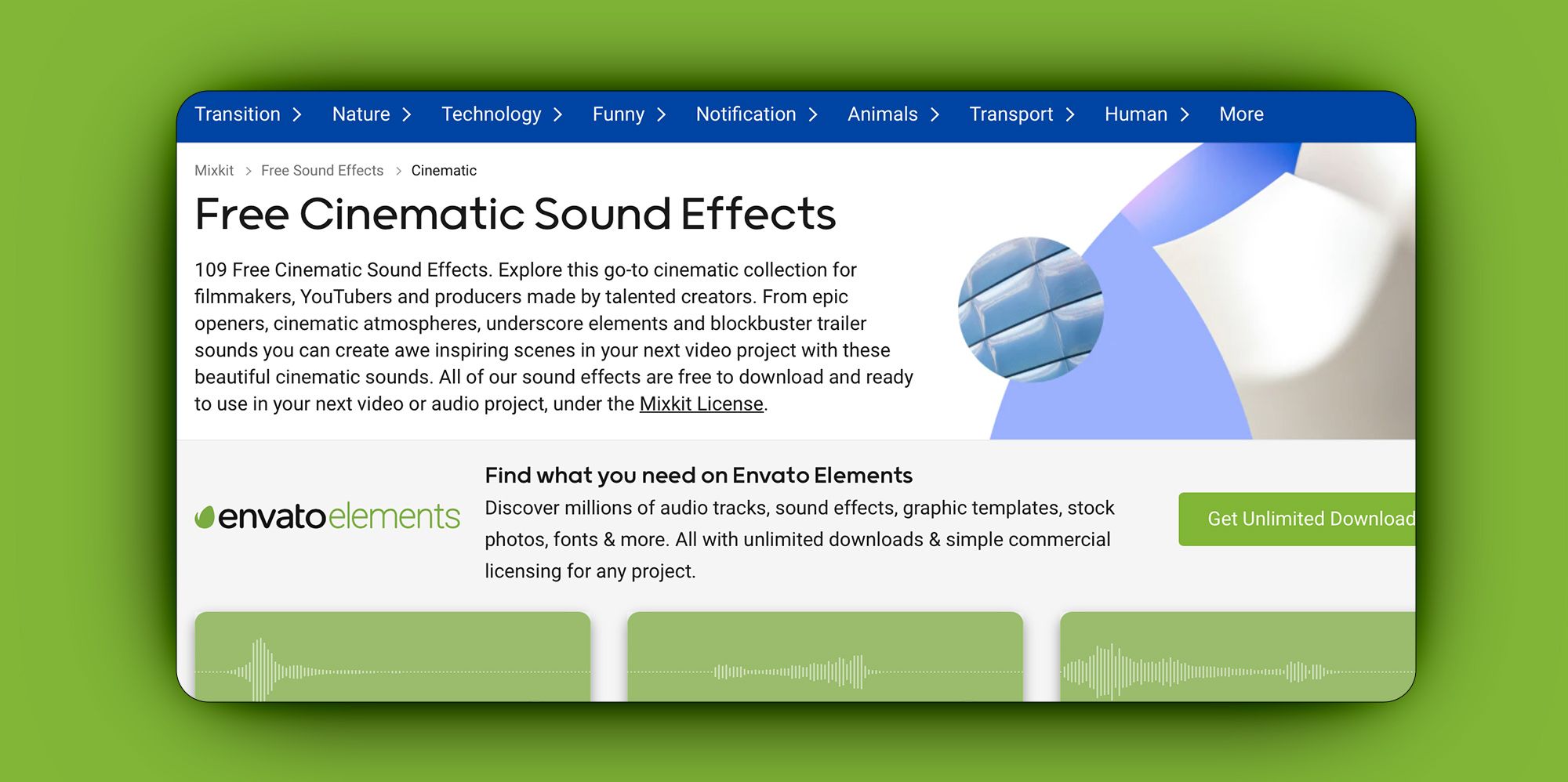 webs para descargar efectos de sonido Domestika