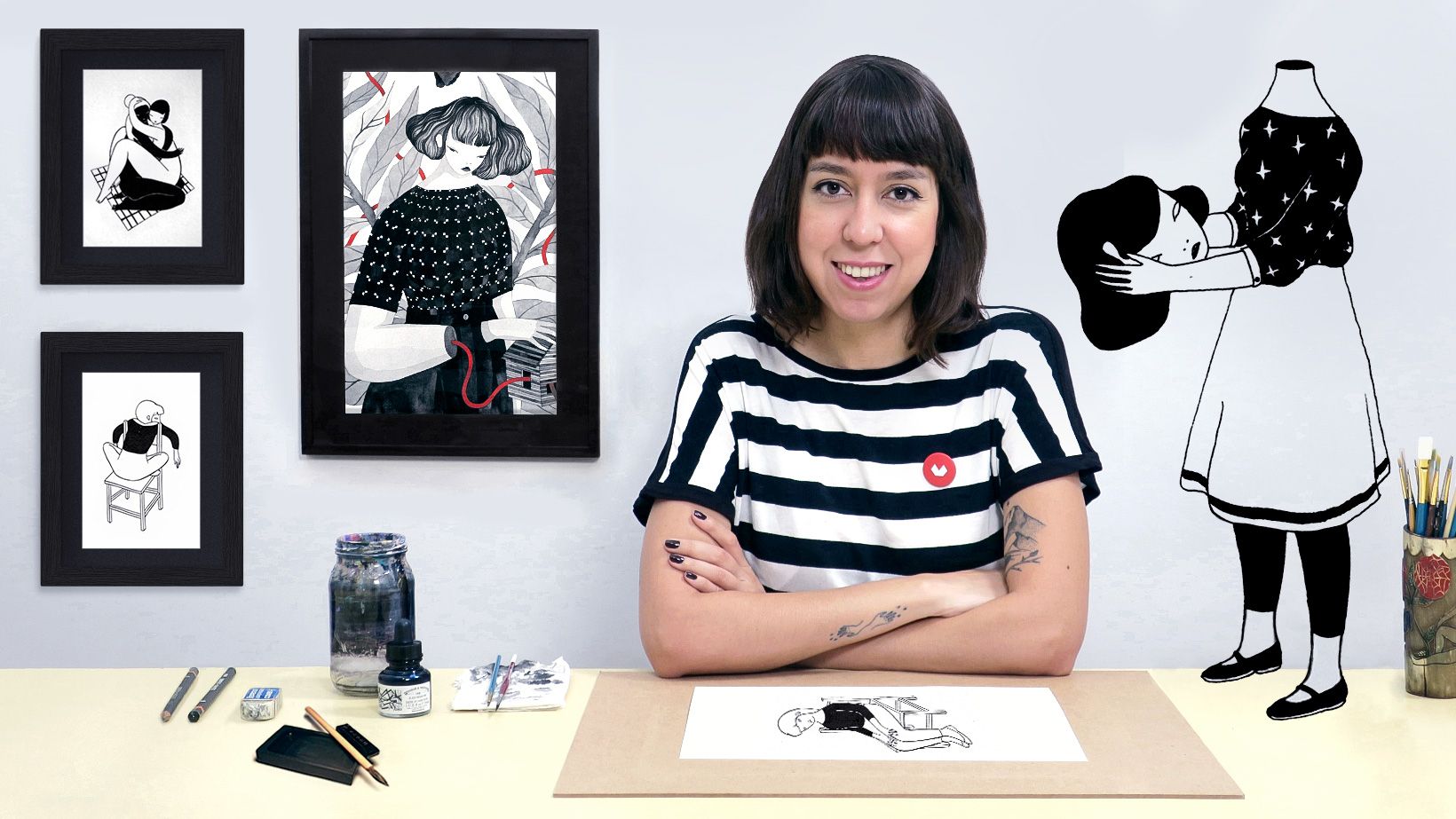 Introdução à ilustração com tinta nanquim