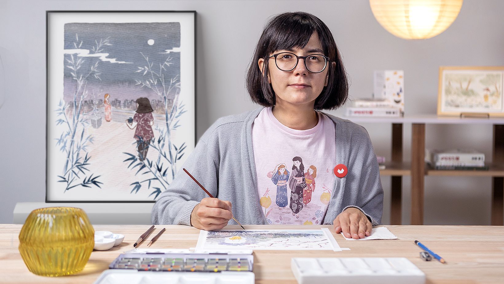 Illustration à l’aquarelle de style japonais