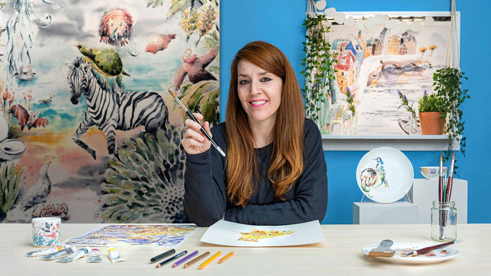 Técnicas mixtas de ilustración: combina acuarela y Photoshop