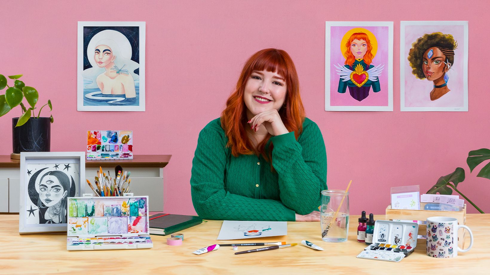 Pintura en acuarela para productos ilustrados