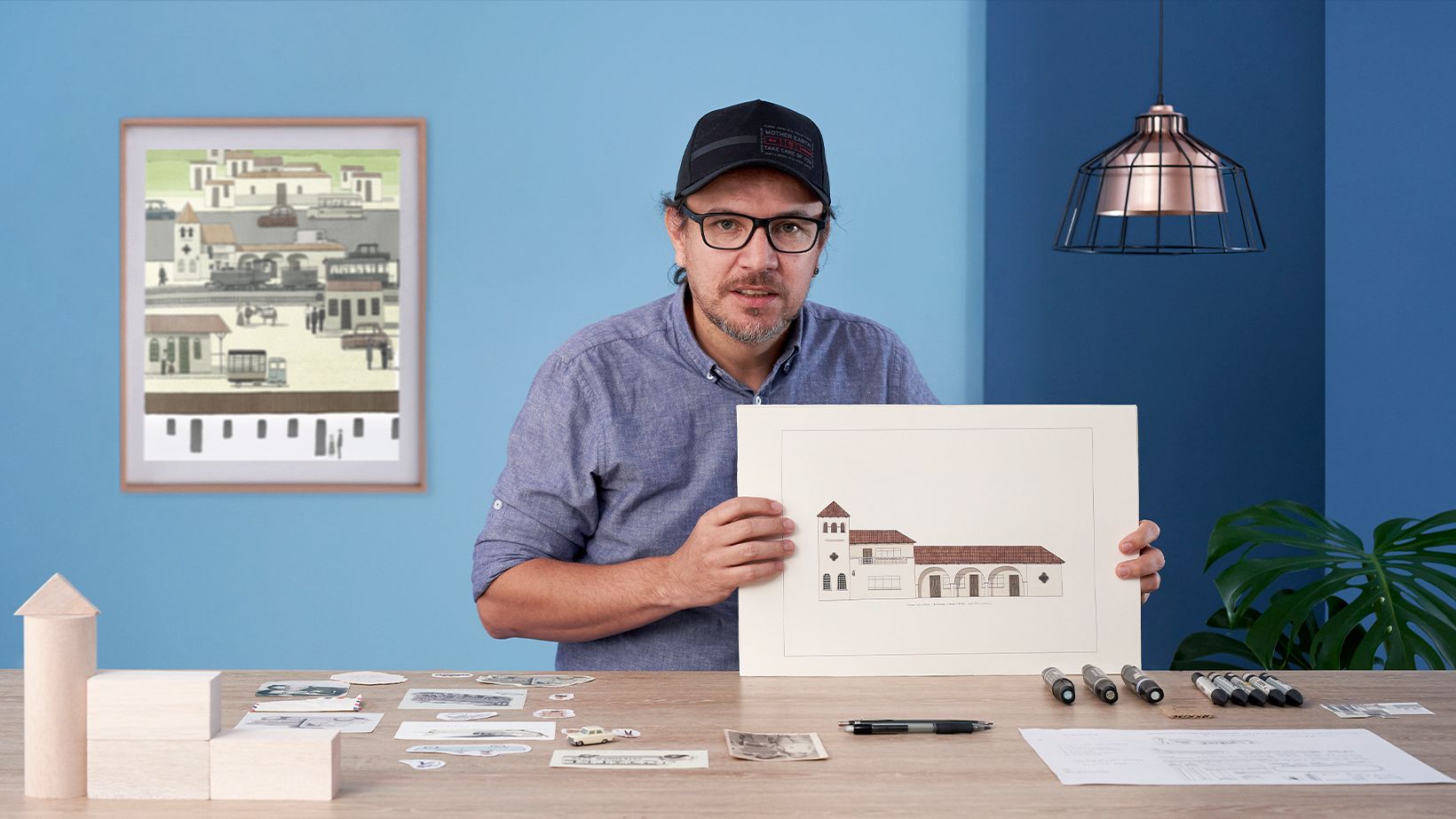 Dessin d'architecture pour des histoires illustrées