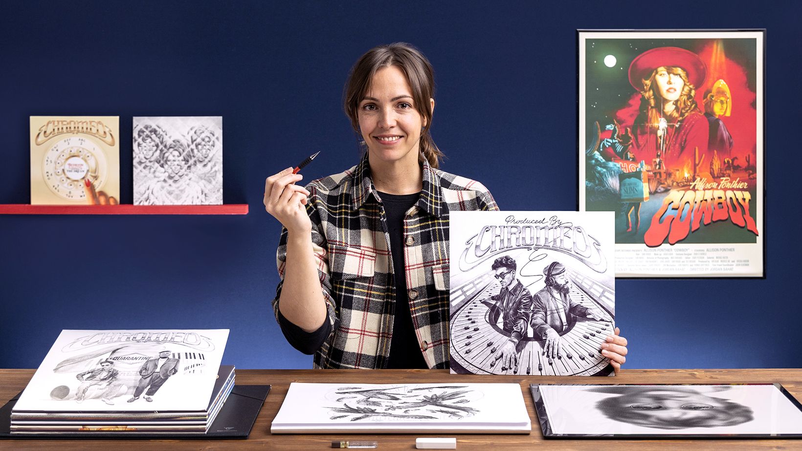 Record Cover Design with Pencil Illustration Techniques