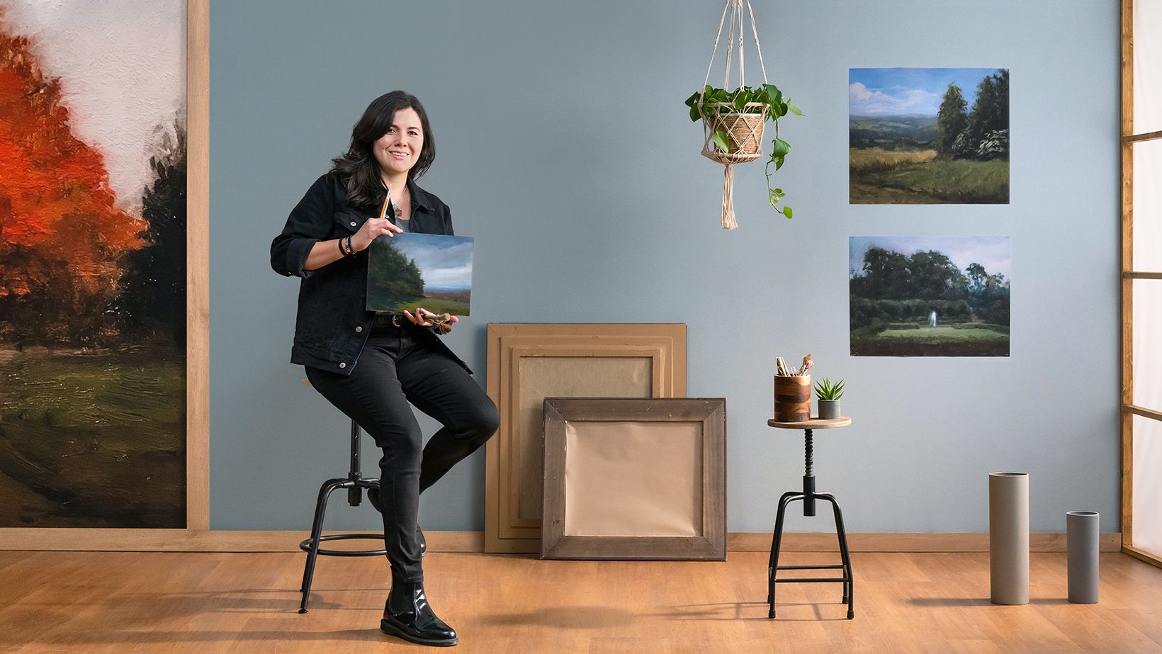 Pintura al óleo de paisaje con técnicas al aire libre