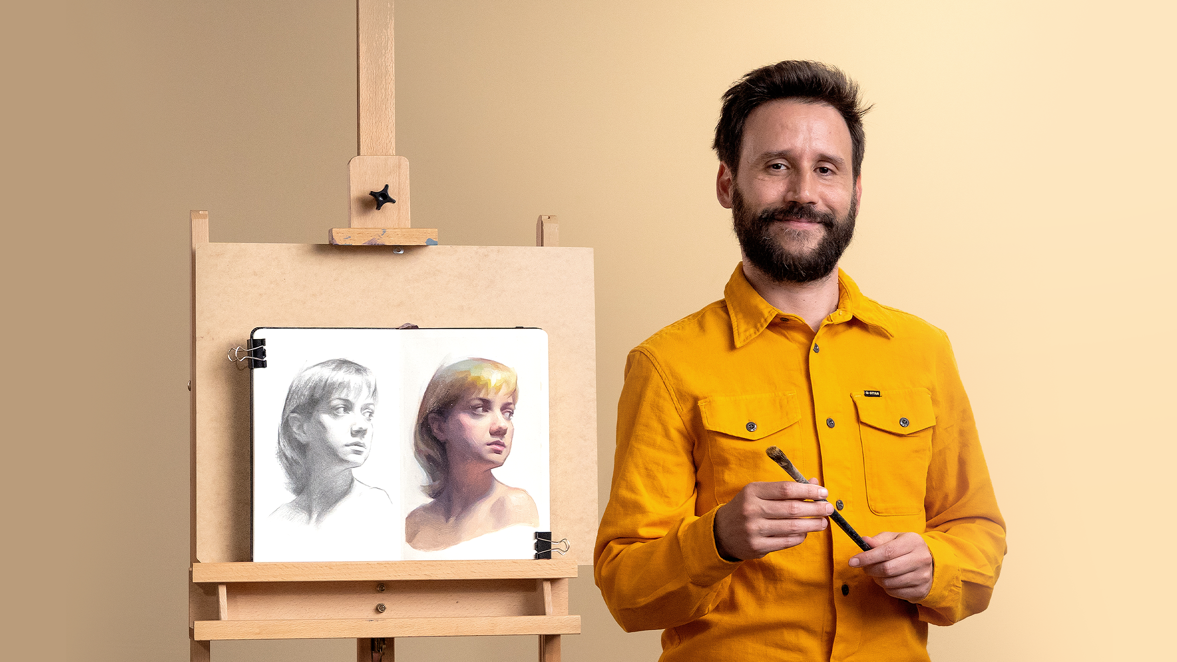 Portrait Sketchbook: From Charcoal to Oils