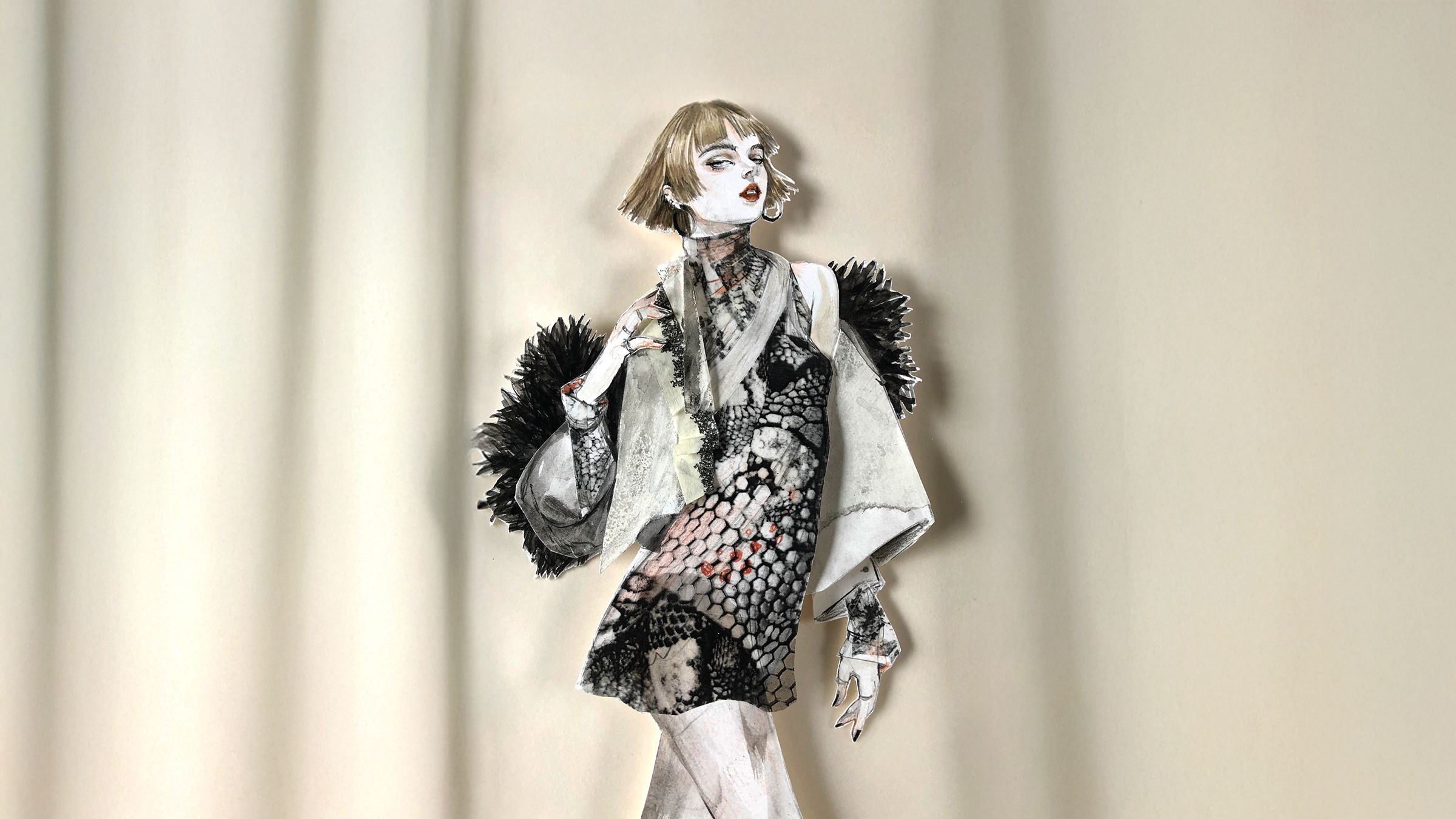 Proyecto guiado: Ilustración de moda con técnicas mixtas