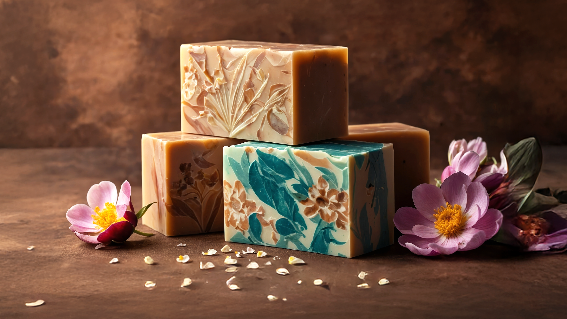 Create custom soaps with patterns and colors