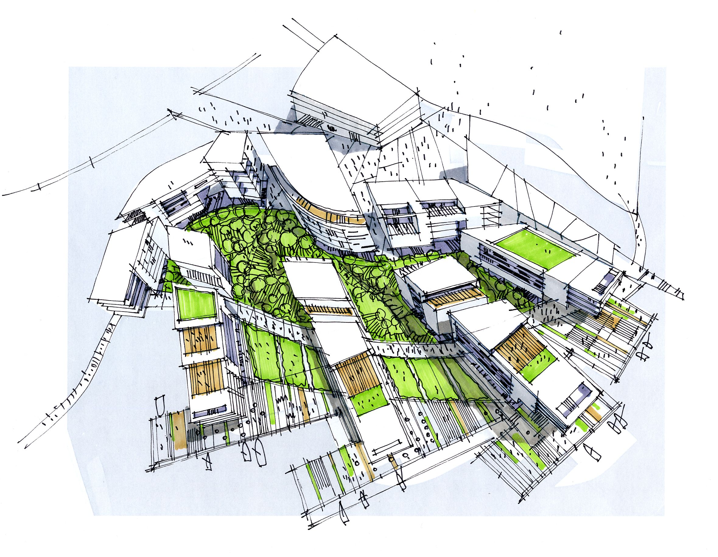Random architectural, design and concept sketches. | Domestika