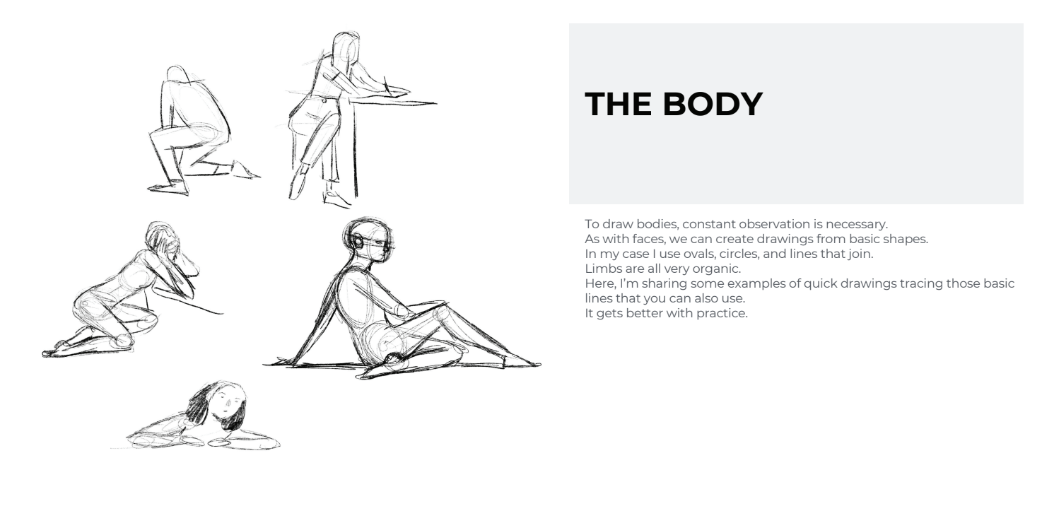 Free PDF with Examples for How to Draw Bodies | Domestika