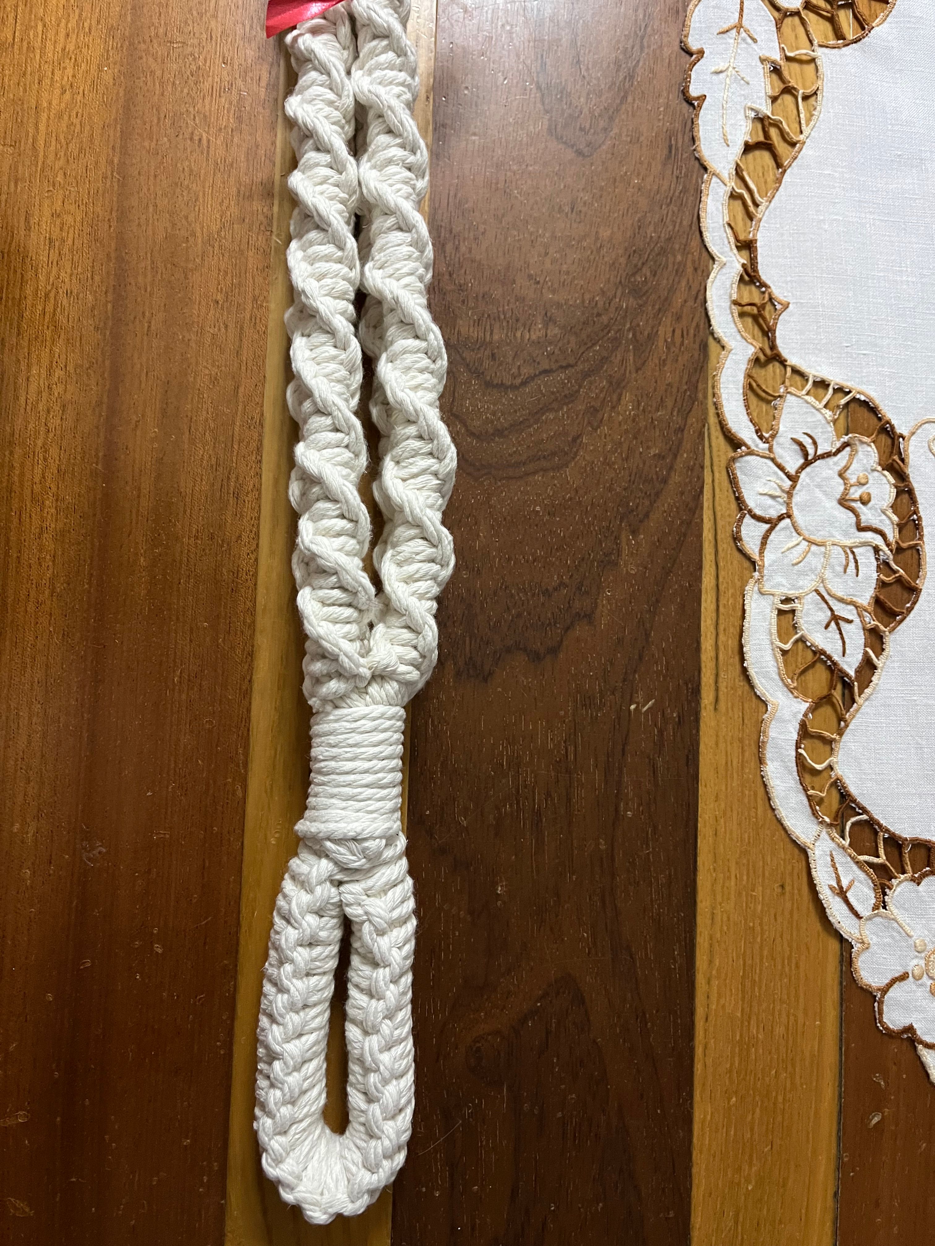 Costway Sedia amaca in macramè con sedile, Amaca con corde di cotone e fiocchi per interno ed