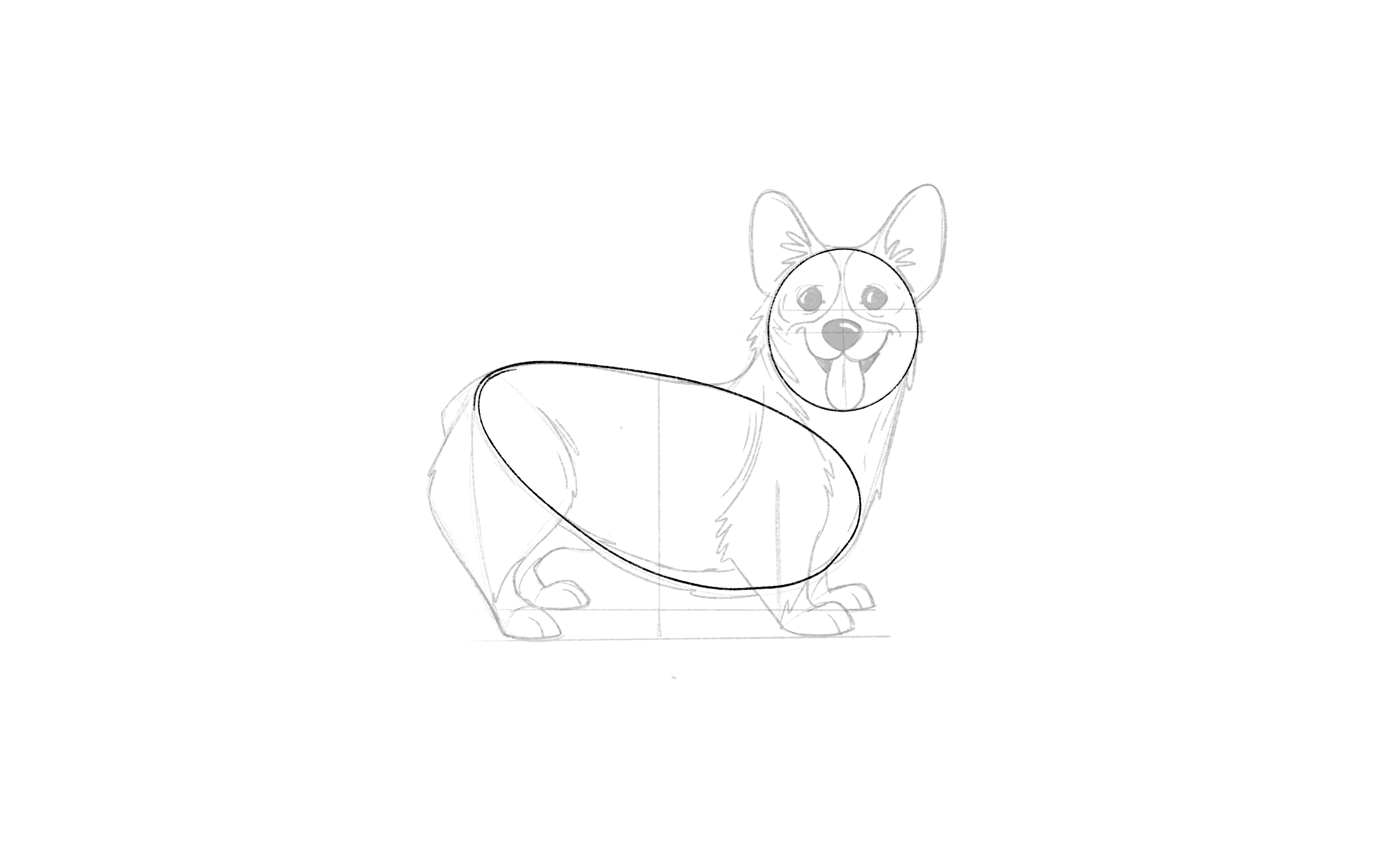 Downloadable tutorial: How to Draw a Corgi Step by Step | Domestika