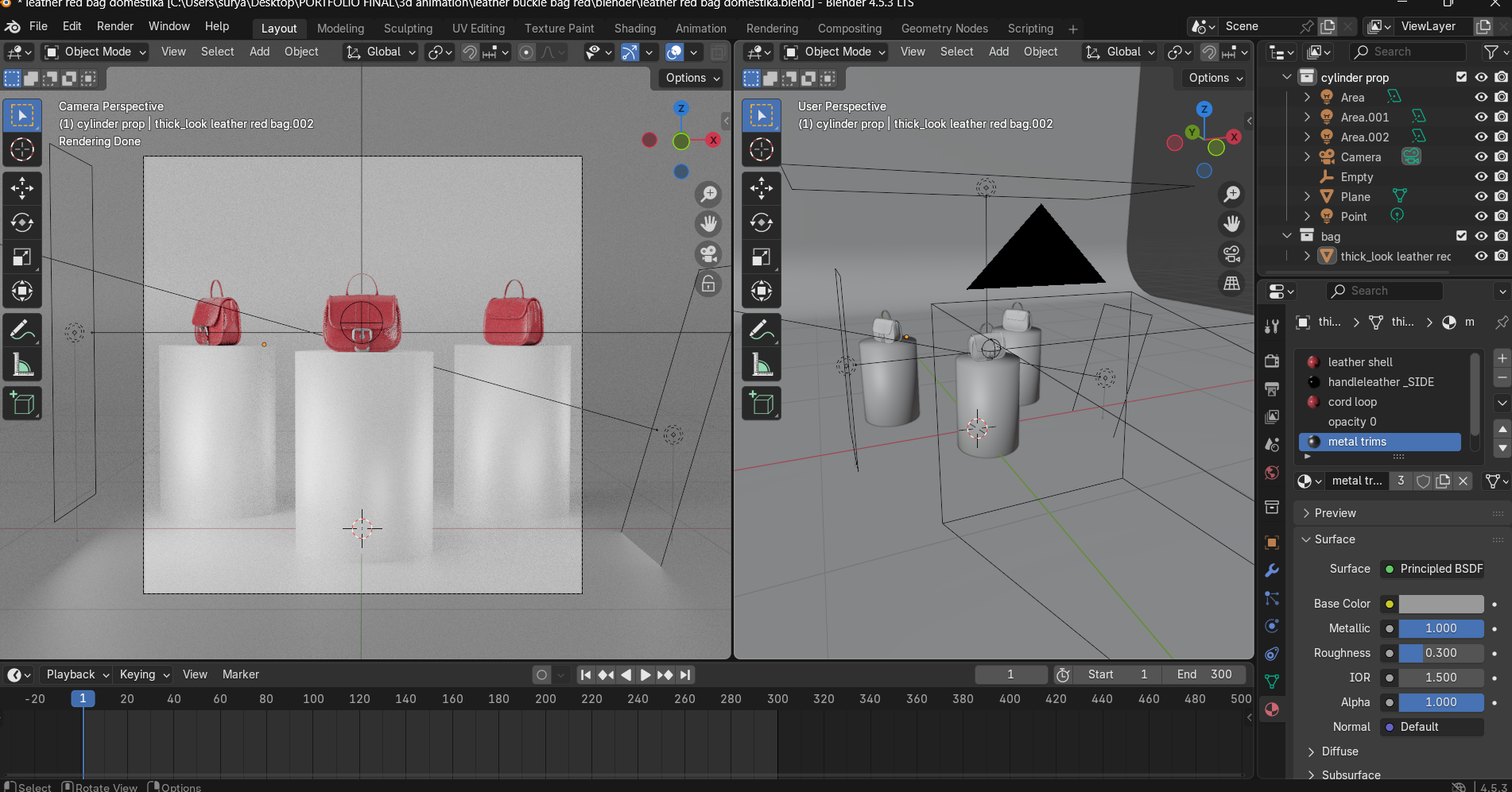 Leather Bag Design | 3D Modeling, Texturing & Rendering | Domestika
