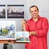 Création de paysages contemporains à l'aquarelle. Un cours de Illustration de Ari de Goes Jr