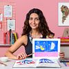 Caiet de ilustrații creative: Joacă și explorare . Ilustrație de Alejandra Acosta