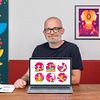 Dessin de cabochons : décrivez le quotidien du freelance. Un cours de Illustration de Francesco Poroli