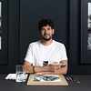 Retrato expressivo com nanquim e tinta acrílica. Curso de Ilustração por Adán Luis López Alemán
