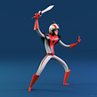 Senshi / 戦士. Design, Traditional illustration, and 3D project by Rafael Carmona - 12.03.2013