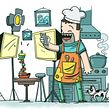 El día del padre tecnológico. Samsung. Un proyecto de Ilustración tradicional de Óscar Lloréns - 25.03.2014
