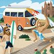 Lufthansa wimmelbilder. Traditional illustration project by David de Ramón - 10.06.2014