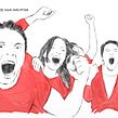 Historias de fútbol.. Een project van Stripboek,  Art direction y Traditionele illustratie van Gonzalo Cordero de Ciria - 04.12.2014