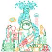 Perrier. Br, ing e Identidade, Design e Ilustração tradicional projeto de Carlos Arrojo - 14.08.2015