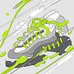 NIKE ANATOMY OF AIR Ein Projekt aus dem Bereich Urban Art, Design, Grafikdesign, Traditionelle Illustration, Infografik und Siebdruck von Copete Cohete - 06.04.2016