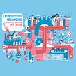 INDUSTRIAS MECÁNICAS (FRA). Un progetto di Br, ing, Br, identit, Illustrazione tradizionale e Pubblicità di Del Hambre - 15.01.2017