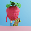 FRUTAS. 3D, Character Design, and Traditional illustration project by Aarón Martínez - 03.18.2017