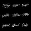 Colección de Lettering con Procreate. Un proyecto de Caligrafía y Lettering de Daniel Hosoya - 27.10.2017