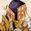 Portada "Tu nombre estaba en todas las ciudades". Rodolfo Serrano.. Un proyecto de Diseño editorial e Ilustración tradicional de Beatriz Ramo (Naranjalidad) - 15.06.2018