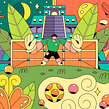 World Cup Google Doodle / México. Un projet de Direction artistique et Illustration traditionnelle de Vals - 17.06.2018