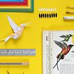 White booted racked tail hummingbird  Ein Projekt aus dem Bereich 3D, Innendesign, Design von Figuren, Produktdesign, Bühnendekoration und Kartonmodellbau von Diana Beltran Herrera - 05.12.2018