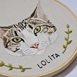 Retrato bordado de Lolita. Un proyecto de Bordado de Valentina Castillo - 17.07.2019