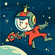 Astro: The 3030 Space Ranger. Un projet de Dessin au cra, on, Illustration traditionnelle, Illustration numérique, Illustration jeunesse et Illustration vectorielle de Ed Vill - 11.12.2019