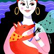 El Zorro y La Gitana. Projekt z dziedziny Trad, c, jna ilustracja, Ilustracja c i frowa użytkownika Sara Tomate - 14.12.2019