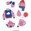 Stay Cozy Ein Projekt aus dem Bereich Traditionelle Illustration und Digitale Illustration von Flora Te - 17.12.2019