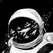 Astronautas. Ilustração tradicional projeto de Mika Takahashi - 24.04.2017