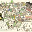 The city of Gallivare. Un progetto di Pubblicità, Disegno, Design editoriale e Illustrazione tradizionale di Mattias Adolfsson - 28.01.2020