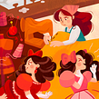 Cinderella - OFF! Neverstarting Tales. Ilustração tradicional, Ilustração digital e Ilustração infantil projeto de Isadora Zeferino - 03.11.2019