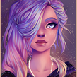 Galaxy hair. Un projet de Illustration numérique de Natália Dias - 13.02.2020