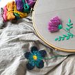 Upcycled dress with floral embroidery. Bordado projeto de Kseniia Guseva - 28.02.2020