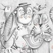 La visita de la banda/Microrelato silente. Un projet de Conception éditoriale, Illustration traditionnelle et Illustration jeunesse de Paula Bossio - 01.06.2017