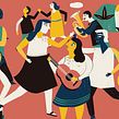 68 Voces. Mixe. El Rey Kong Oy. . Un proyecto de Ilustración tradicional de Estelí Meza - 01.12.2018