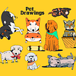 Pet drawings - Ilustracion en Procreate. Un proyecto de Ilustración digital e Instagram de Jim Palacio - 30.03.2020