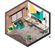 AXOS X. Un proyecto de 3D, Arquitectura, Arquitectura digital, Arquitectura interior, Arte urbano, Collage, Comunicación y Diseño gráfico de Fernando Neyra Moreta - 20.04.2018