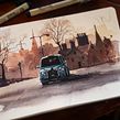 British Streets. Un proyecto de Ilustración arquitectónica, Arquitectura, Dibujo, Ilustración tradicional, Sketchbook y Pintura a la acuarela de Reha Sakar - 29.04.2020