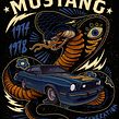 Ford Mustang. Digital Drawing, Traditional illustration, and Advertising project by Pedro Correa - 05.13.2020