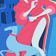 A Lady and her Greyhound. Character Design, Digital Illustration, and Traditional illustration project by Joana Neves - 12.02.2019